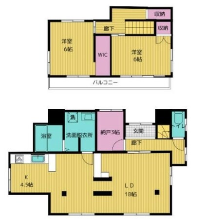 松戸市五香南1丁目戸建の物件間取画像